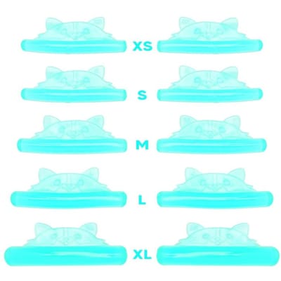 Lot de 5 paires de coussinets de permanente en silicone pour cils C Curl, bâtonnets adhésifs pour recourber les cils 3D, accessoires de maquillage vert