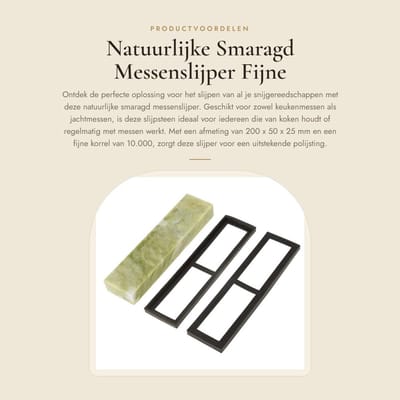 Dailygoods- Slijpsteen Natuurlijke Smaragd 200 x 50 x 25 mm - Slijpsteen voor Messen - Slijpsteen voor Scharen - Polijstgereedschap - Drainagebasis - Eenvoudig te Gebruiken - Slijpblok