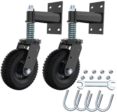 Hekpoortwiel 15 cm - Zwart Rubber - 360 Graden Draaiend - Heavy Duty - Maximale Belasting 230 kg
