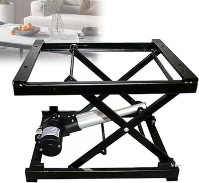 Elektrisch Hefplatform - Verstelbaar Liftplatform - Materiaalbehandeling - Draadloze Bediening - 42x42x42cm - Zwart