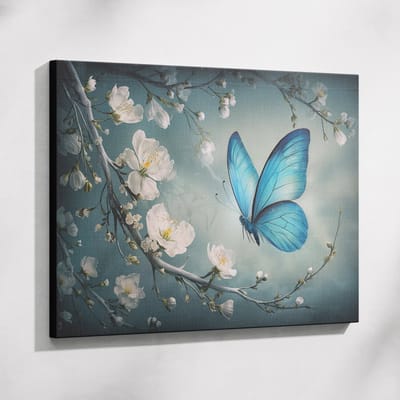 Saammp Muurcirkel Hout - Vrouw tussen rode en blauwe wolken - abstract - Ø 80 - Wandcirkel - Wanddecoratie Cirkel - Muurdecoratie Woonkamer - Slaapkamer decoratie - Rond Schilderij