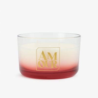 Luxe Geurkaars AMOUR met Rode Ombré Design – Sojawas Kaars in Cadeauverpakking – Romantisch Cadeau voor Valentijnsdag of Liefdevolle Gelegenheden - Rood