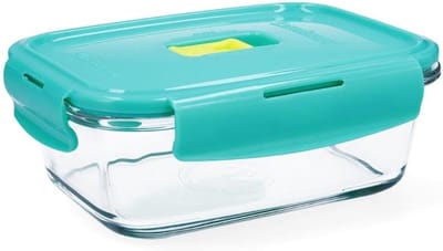 Famanu – Glazen luchtdichte container 82 cl rechthoek 16 x 11 x 7 cm