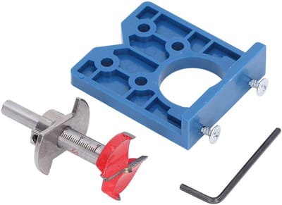 Dailygoods- Scharniermal 35 MM - Verborgen Scharniermalset - Boorgeleider - Nauwkeurige Positionering - Hoogwaardig Gesmeed Lemmet - Voor Houtbewerking - Boorgids