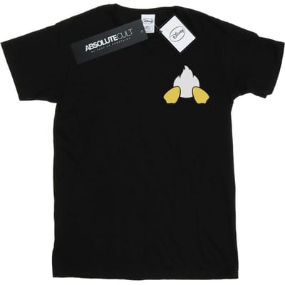 Disney Heren Donald Duck Rugzijde Borstprint T-Shirt (Zwart)