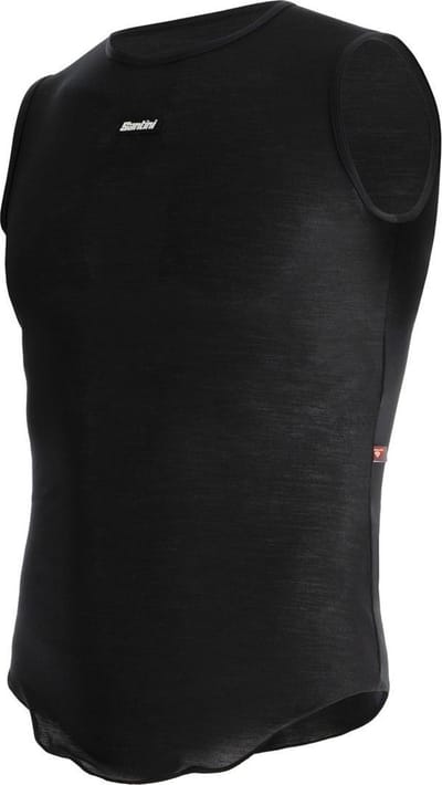 Santini Ondershirt korte mouwen Heren Zwart - Primaloft Dry S/s Baselayer - XL