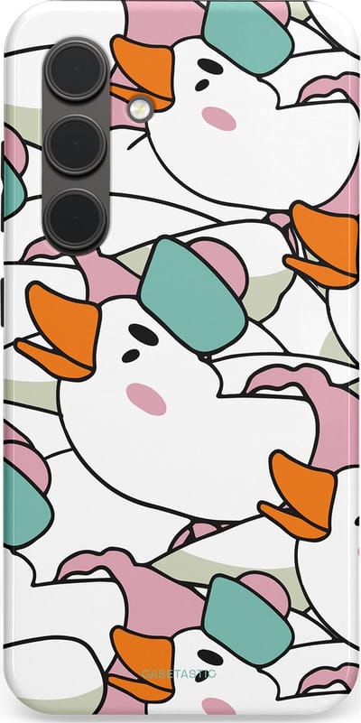 Casetastic Hoesje Geschikt voor Samsung S24 - Stijlvolle Beschermende Duo-layer Case - Gansmatroos