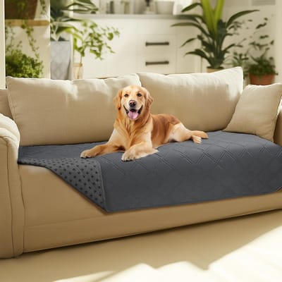 JHUBERS- Hondenbankhoes 100% waterdicht - Antislip punten - Beschermmat voor meubels - Machinewasbaar - 101 x 127 cm - 5 lagen composietmateriaal - Hondendeken