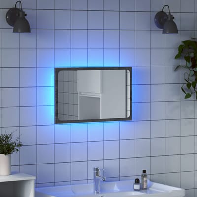 vidaXL - Badkamerspiegel - 60x8,5x38 - cm - bewerkt - hout - grijs - sonoma - eiken