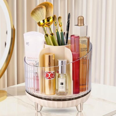 360° draaiende make-up organizer met 7 compartimenten - Transparant - Stijlvolle opbergorganizer voor make-upbenodigdheden