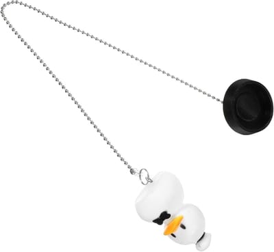 Badkuipstop met Ketting - Afvoerstop Rubberen Stopper - Badwater Behouden - Roestvrij Staal Rubber