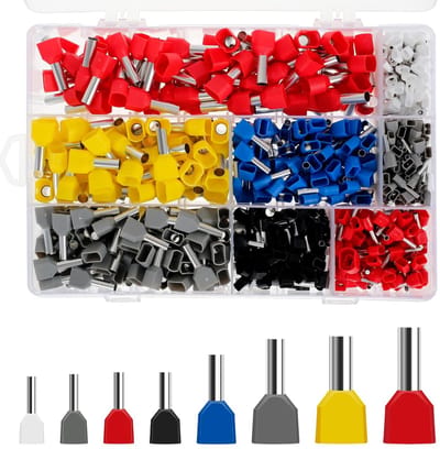 Adereindhulzen Set - Dubbele Hulzen - Elektrische Verbindingen - 750 Stuks 8 Maten - 196 x 132 x 36 cm