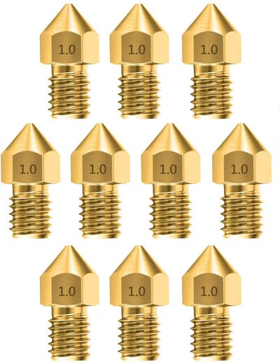 3D printer reserveonderdelen - 3D Printer Nozzles - 10-delige 1,0mm Extruder Printkop Nozzles, Geschikt voor diverse 3D printer modellen