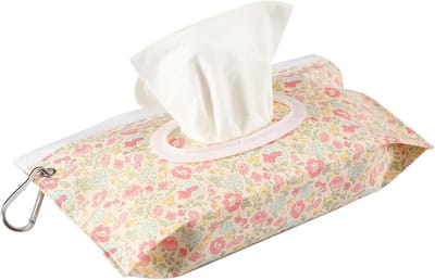 Draagbare Doekjes Case - Herbruikbare Houder - Onderweg Gebruik - Luchtdichte Sluiting - 24x14cm - Roze