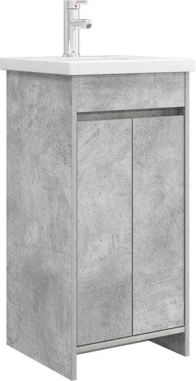 vidaXL - Badkamer - Vanity - met - Wastafel - Betongrijs - 42 - x - 40 - x - 84,5 - cm