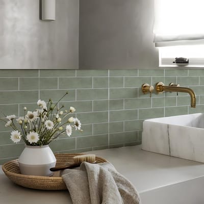 Dailygoods- Tegellijm - Wandtegelstickers - Zelfklevend - Set van 10 - 20 x 20 cm - Voor badkamer/kitchen - Eenvoudig aan te brengen - Wandtegel