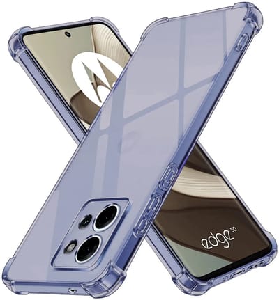 Hoesje geschikt voor Motorola Edge 50 - Techsuit Shockproof Silicone Back Cover - Zwart