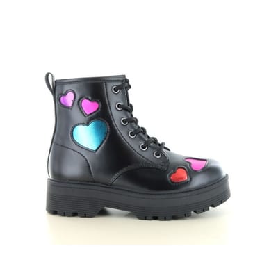 Skechers Gravlen Hi - Metallic Heart Meisjes Laarzen - Zwart
