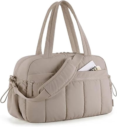 Reistas Handbagage - Dames Sporttas & Reistas 40x30x20 - Weekendtas met Natvak - Lichtgewicht & Waterafstotend - handbagage vliegtuig - Bruin