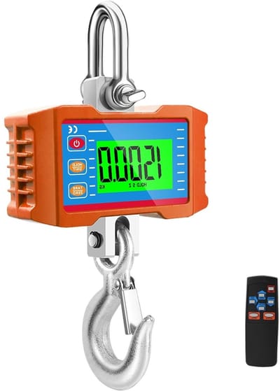 Digitale Hangweegschaal tot 1500 kg, LCD Display, Draagbaar en Geschikt voor Industrie, Met Afstandsbediening en Precisieweegfunctie