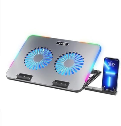 Gaming Laptop Koeler met RGB Verlichting en Instelbare Hoogte