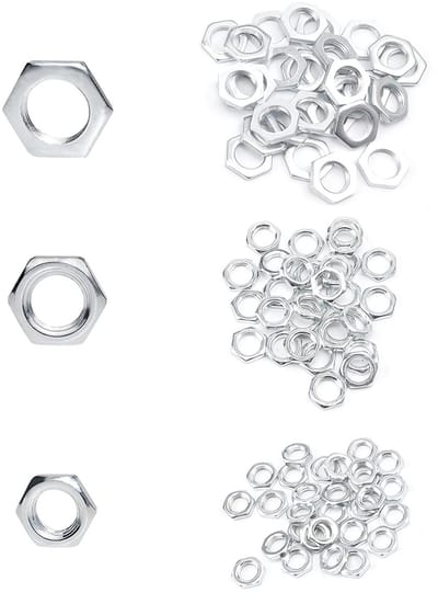 Complete Set van 90 Moeren M8, M10, M12 - Diverse Hex Moeren, Platte Lock Moeren voor Staalconstructies, Meubels en Machines