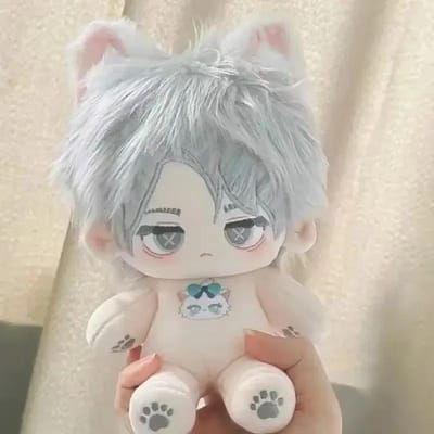 20cm Genshin Impact Alhaitham Katoenen Poppen Anime Periferie Knuffel Pluche Verkleedpoppetje met Kostuum Verzamelobject Cadeau voor Kinderen gray