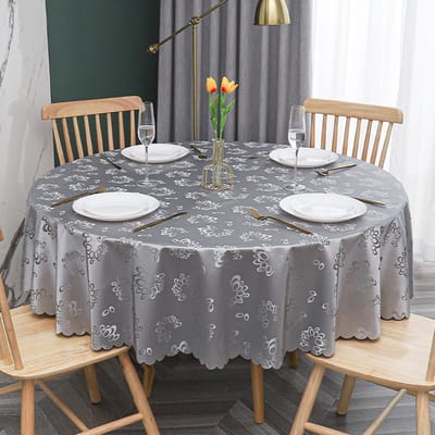 Nieuw Modern Banket Hotel Rond Tafelkleed Meerkleurig Bedrukt Tafelzeil Waterdicht Oliebestendig Wasbare Tafelhoes 120cm round 1pcs