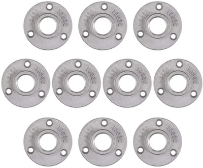 Flens voor Industrieel Gebruik, 10 Stuks, 3/4 Inch met 3 Gaten, Geschikt voor Meubels en Buizen, Gemaakt van Gehard Gietijzer