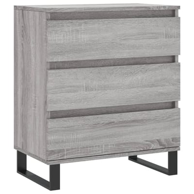 vidaXL - Dressoir - 60x35x70 - cm - bewerkt - hout - grijs - sonoma - eikenkleurig