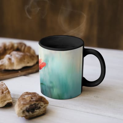 Magische Mok - Foto op Warmte Mokken - Koffiemok - Tulpen - Lichtreflecties - Kleurverloop - Magic Mok - Beker - 350 ML - Theemok