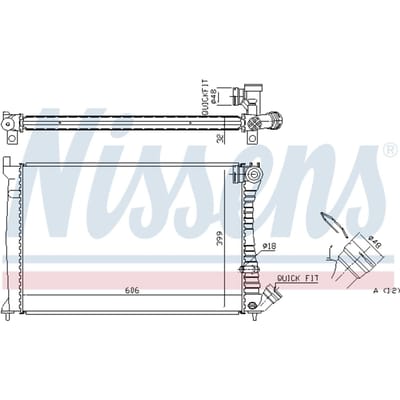 Radiator, motorkoeling NISSENS 61398A
