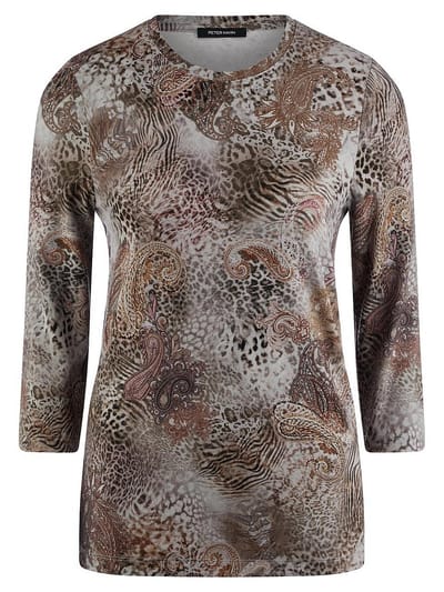 Shirt ronde hals Van Peter Hahn wit