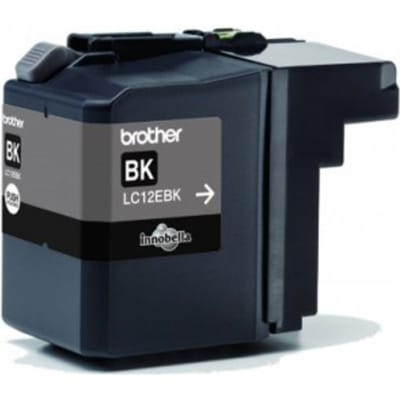 Brother LC12EBK inktcartridge, zwart, 1 stuk, origineel