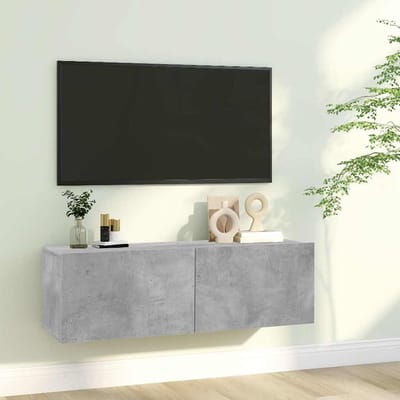 vidaXL - Tv-meubel - 100x30x30 - cm - bewerkt - hout - betongrijs