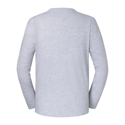Fruit of the Loom Heren Iconic 195 Premium Heather T-shirt met lange mouwen (Grijs)