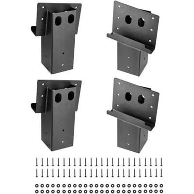 VEVOR 8° kantelplatformbeugels, geschikt voor hout van 88,9 x 88,9 mm, draagvermogen 1000 kg, hertenstandaardbevestiging voor hoge stoelen, jachtstandaards, schietkramen, verpakking van 4