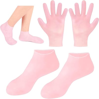 Siliconen sokken voor dames - hydraterende sokken - voet-spa-pedicure - peeling-sokken - gelsokken voor gebarsten hielen .
