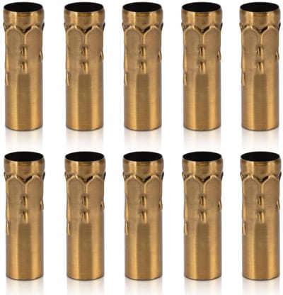 Allecto - E14 Kaarsfittingen - 10 Stuks - Lampenaccessoires - Goud Brons - Kroonluchters - Duurzaam en Sterk - Geschikt voor Thuis - Model voor Dec...