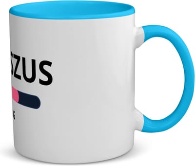 Akyol - bonuszus loading koffiemok - theemok - blauw - Zus - ochtendkoffie laden - verjaardagscadeau - verjaardag - cadeau - cadeautje voor zus - zus artikelen - kado - geschenk - gift - 350 ML inhoud