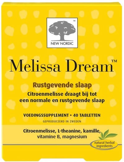 New Nordic Melissa Dream – Rustgevende slaap – Vegan voedingssupplement met citroenmelisse – 40 tabletten