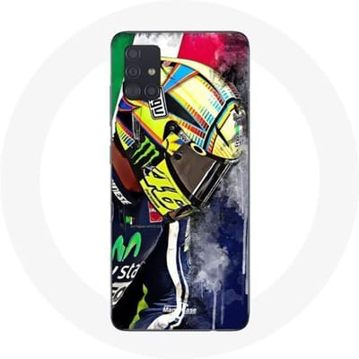 Samsung Galaxy A51 hoesje Valentino Rossi kampioen snelheidsbestuurder