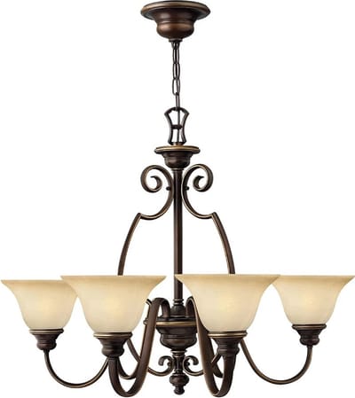 Hinkley LED Kroonluchter | 6X E27 Max 60W | Dimbaar | Antique Bronze