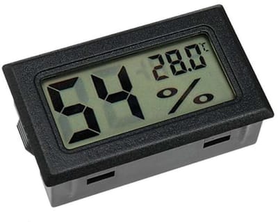 Hygrometer met LCD-thermometer – zwart