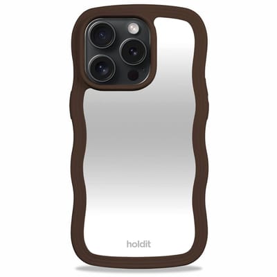 Holdit Wavy Case geschikt voor Apple iPhone 14 Pro - Chocolate Mirror