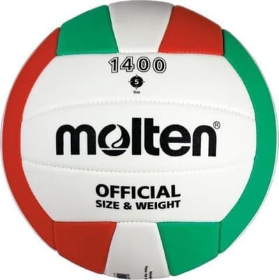 Molten V5C1400 Soft volleybal kinderen en volwassenen - wit/groen/rood