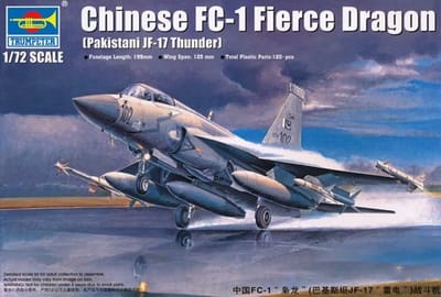 Trumpeter Modelbouwpakket Militaire voertuigen - 01657 Chinese FC-1 Fierce - Pakistani JF-17 Thunder Plastic - 1:72 - Modelbouw