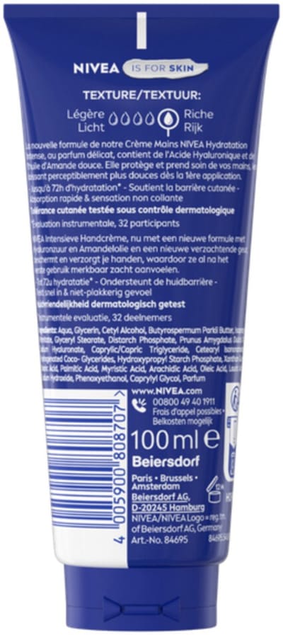 NIVEA Handcrème Intensieve Hydratatie - 3 x 100 ml - Voordeelverpakking