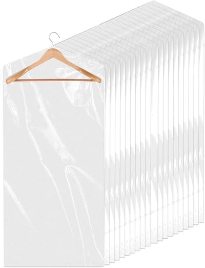 Set van 30 Transparante Kledinghoezen voor Bescherming en Drogen van Kostuums, Jurken, Jassen en Hemden (60 x 120 cm)