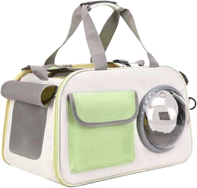 Katten Tas - Reis Draagzak - Veilig Vervoer - Optimale Ventilatie - 45x26x28 cm - Groen